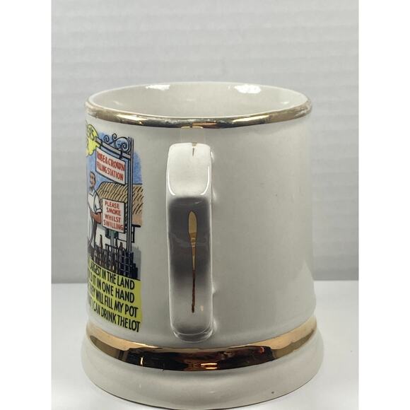 Vintage Boozer's Prayer Prince William Mug Cup Warrented 22K Gold Trim Fun READ - Picture 3 of 12